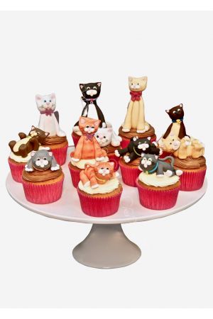 Cupcakes anniversaire avec chats
