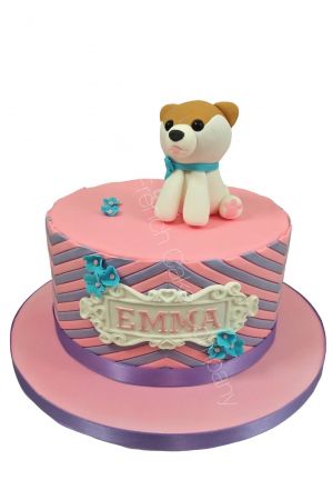 Cute doggie birthday cake