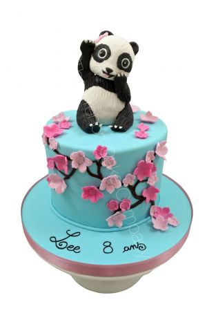 Gâteau décoré panda et sakura