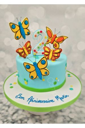 Butterflies toddler cake