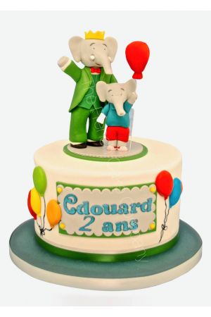 Babar the elephant birthday cake