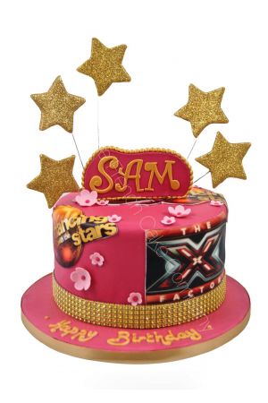 X Factor birthday cake