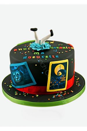 Alice Tim Burton cake