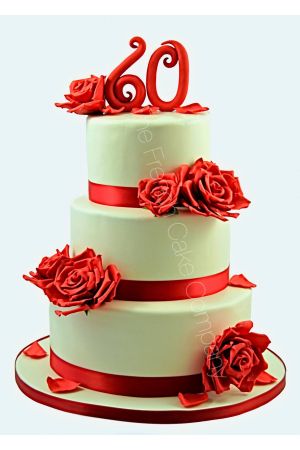 Gâteau femme roses rouges