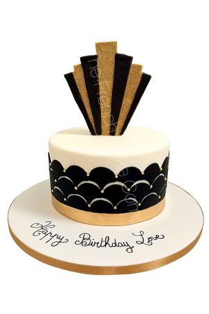 Gatsby decorated birthday cake