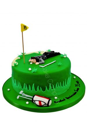 Tee 18 golf verjaardagstaart