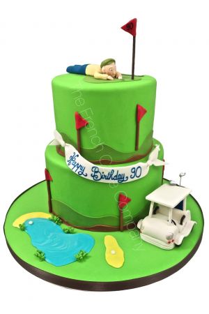 Golf theme birthday cake