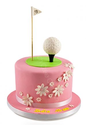 Gâteau décoré pour femme golfeuse