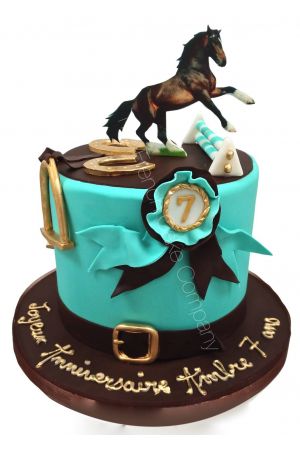 Horseriding theme birthday cake
