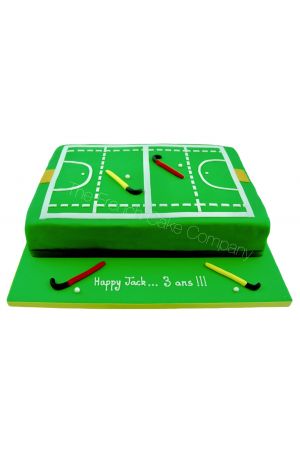 Hockey field birthday cake