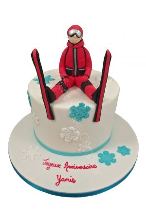 Bespoke ski birthday cake