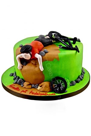 Mountain biker birthday cake
