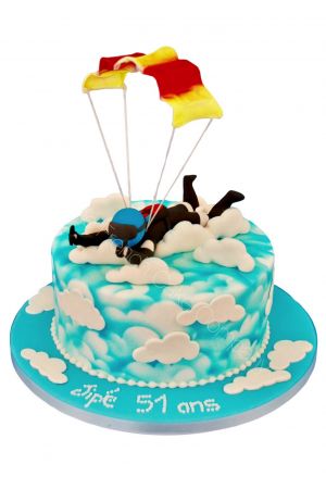 Parachutist birthday cake