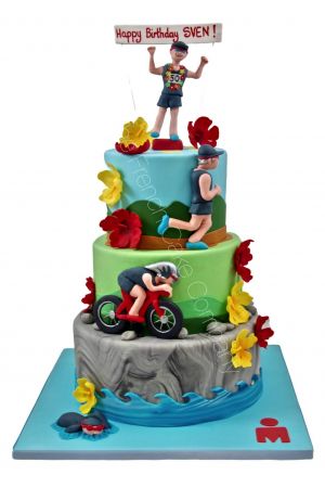 Incredible marathon birthday cake
