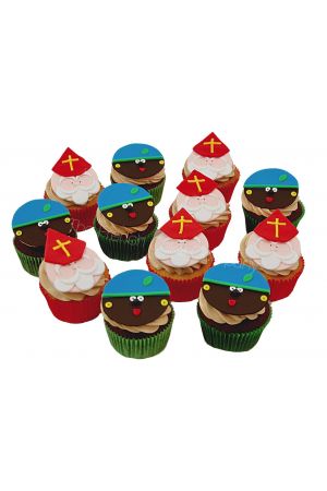 Sinterklaas en Zwarte Piet Cupcakes