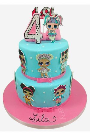 Fashion LOL dolls birthday cake