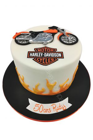 Moto Harley Davidson birthday cake
