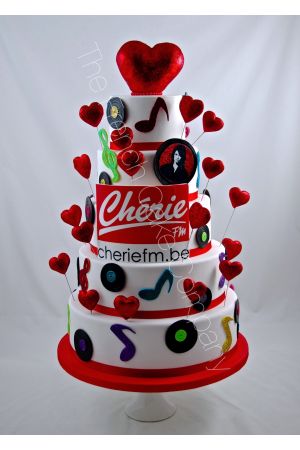 Tiered Cake Cherie FM Belgique