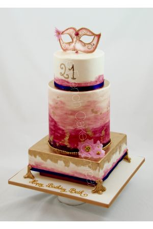Venetian Mask birthday cake