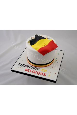 Gâteau de fête drapeau belge