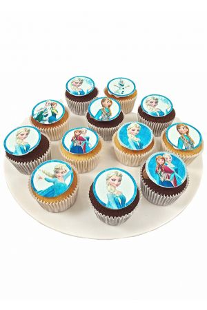 Frozen themed birthday cupcakes