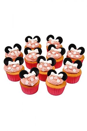 Cupcakes anniversaire Minnie rose