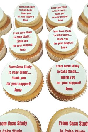 Company anniversary cupcakes