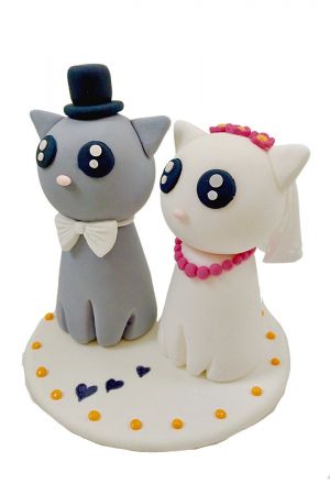 Figurine mariés chats