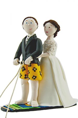 Figurine gâteau mariage sport
