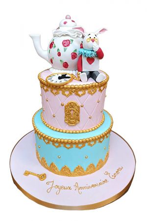 Gâteau personnalisé thème Alice