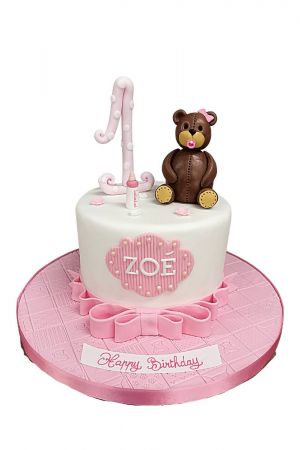 1 Year Teddy Bear cake