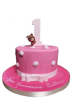 1st year Teddy Bear birthday cake