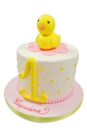 Little chick birthday cake