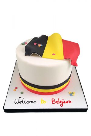 Belgian flag birthday cake