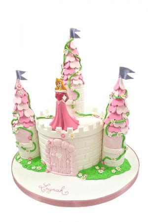 Princess Aurora castle cake