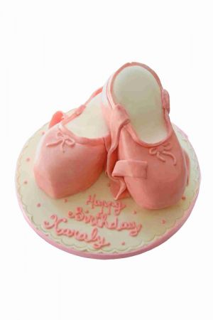 Ballerina schoenen verjaardagstaart