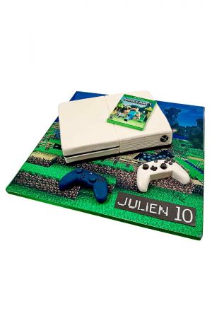 Xbox and Minecraft birthday cake