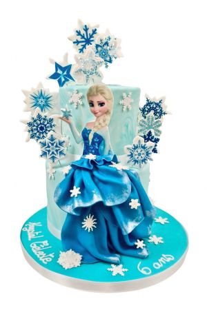 Beautiful Frozen Elsa birthday cake