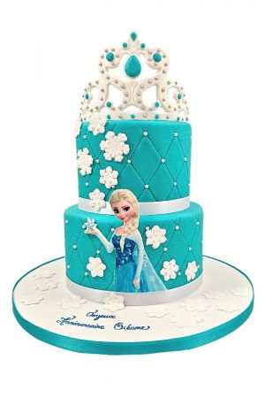 Frozen 2 tier birthday cake
