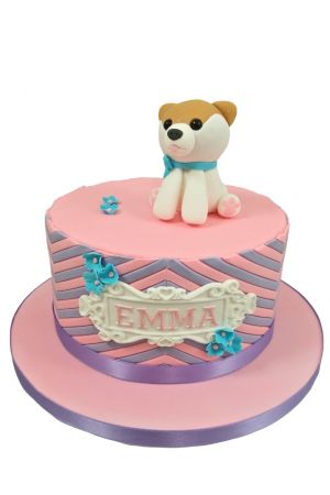 Gâteau décoré petit chien