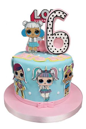 Gâteau d'anniversaire poupées LOL