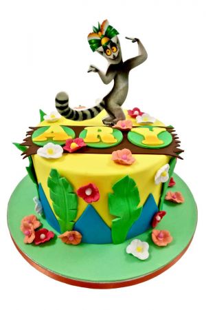 King Julian Madagascar birthday cake
