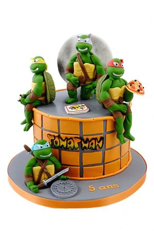 Ninja Turtles 3D verjaardagstaart