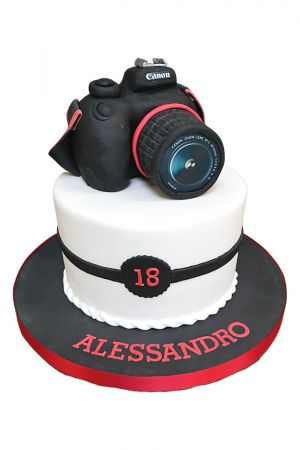 Canon camera taart