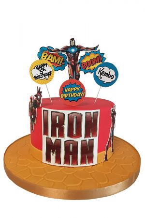 Iron Man birthday cake
