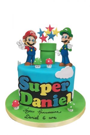 Mario  Luigi birthday cake