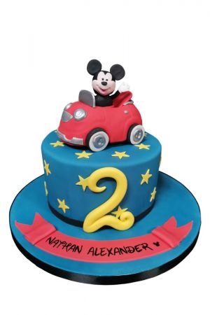 Gâteau anniversaire voiture de Mickey