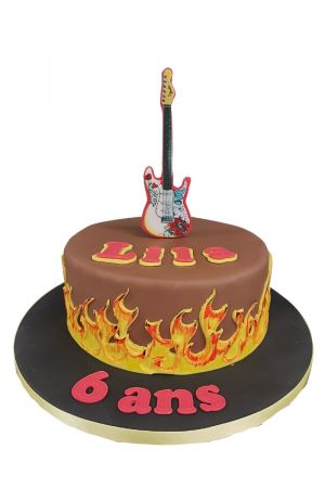 Gâteau guiitare Jimmy Hendrix