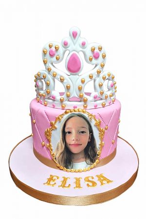 Printed photo birthday cake