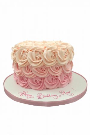 Buttercream roses birthday cake